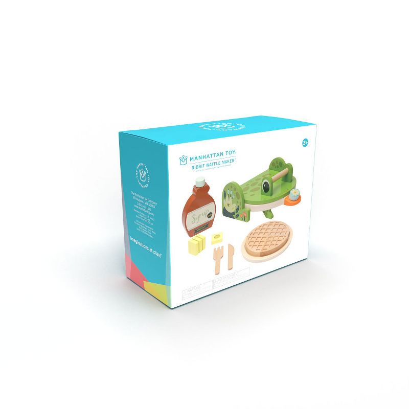 Manhattan Toy Ribbit Waffle Maker Toddler & Kids Pretend Play Cooking Toy Set