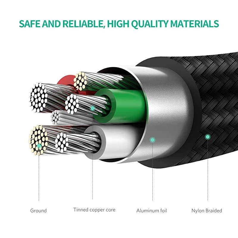 Micro USB Cable Nylon Braided Fast Quick Charger Cable USB to Micro USB 2.0 Android Charging Cord for PS4 Samsung Galaxy S7 S6 Note LG Nexus Nokia Xbox One Controller 1.5ft Black