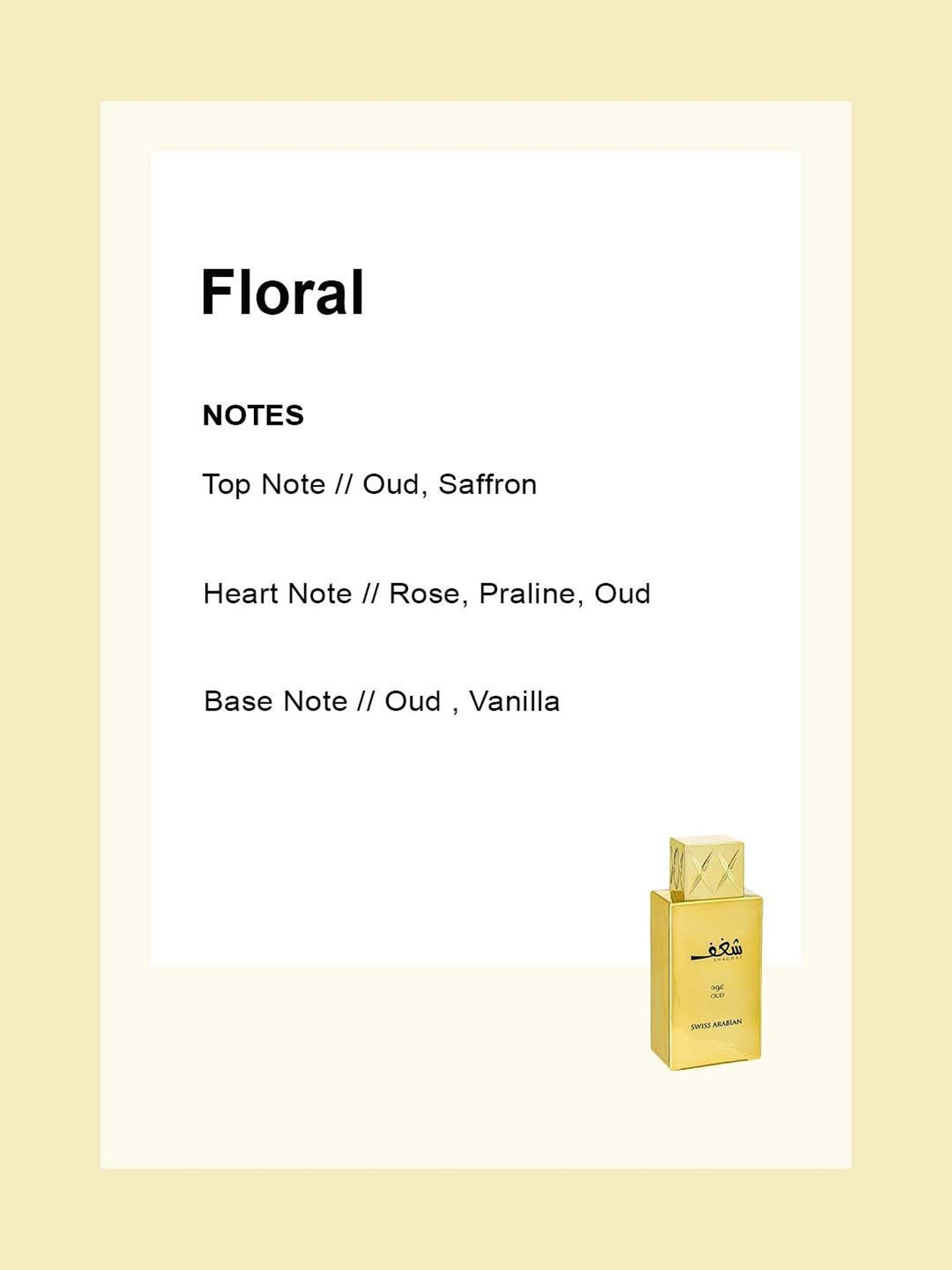 Swiss Arabian Shaghaf Oud 985 EDP - 75 ml