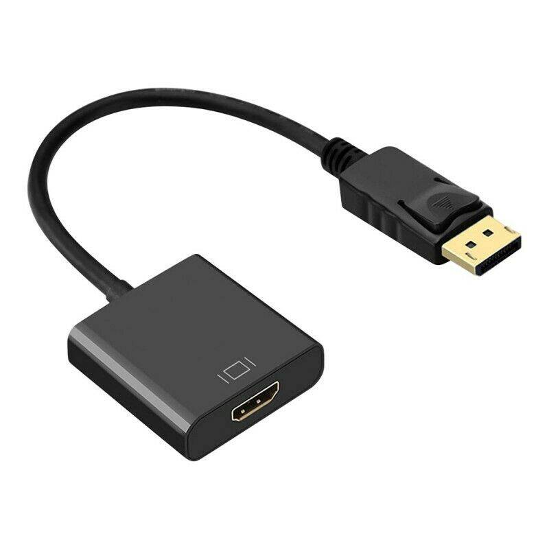DisplayPort to HDMI, 1080p Gold-Plated DP Display Port to HDMI Adapter (Male to Female) Compatible for PC Laptop