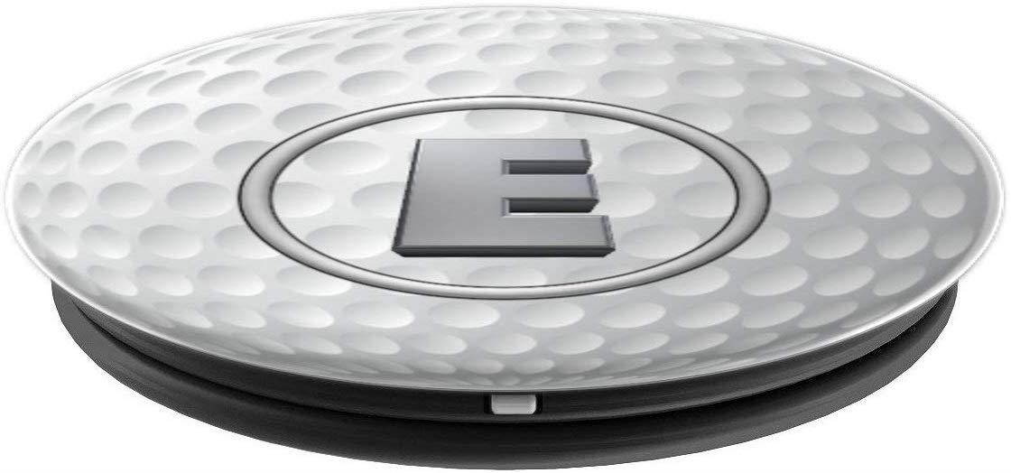 Initial Monogram Letter E White Golf Ball Golfing Sports Fan