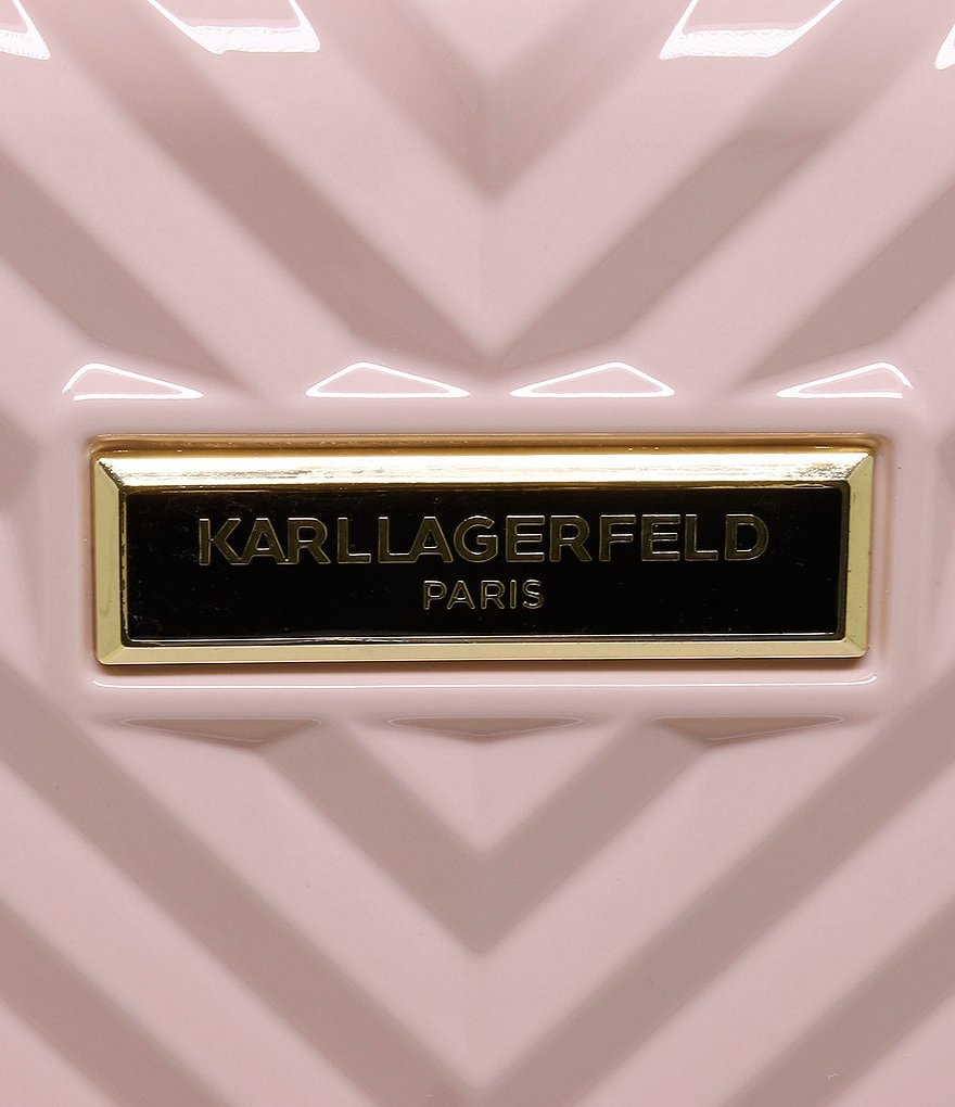 KARL LAGERFELD PARIS Chevron 24#double; Hardside Spinner