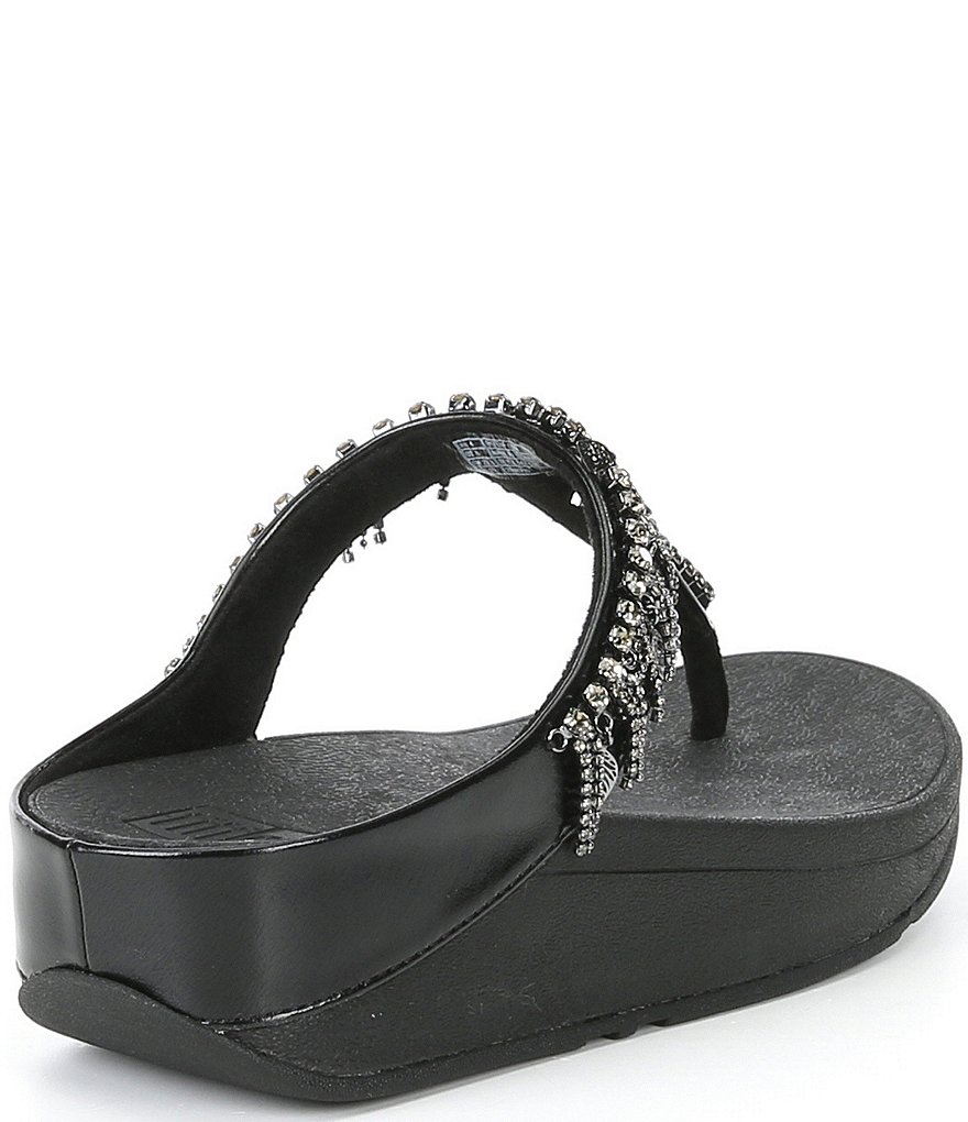FitFlop Chandelier Crystal Embellished Toe Post Sandals