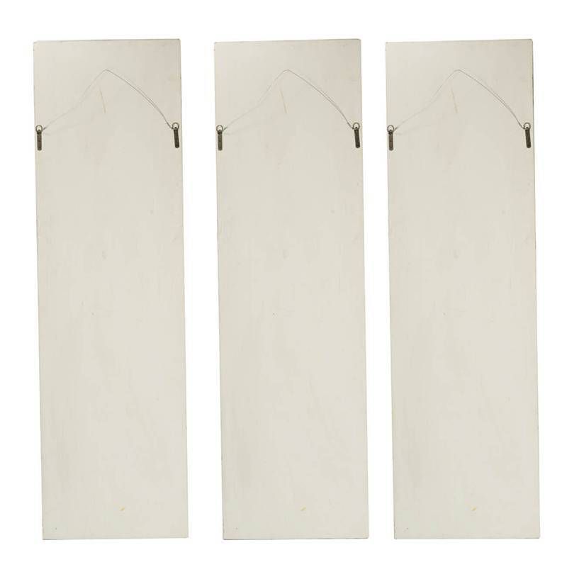 Set of 3 Alcott Wall Panels Antique White - A&B Home