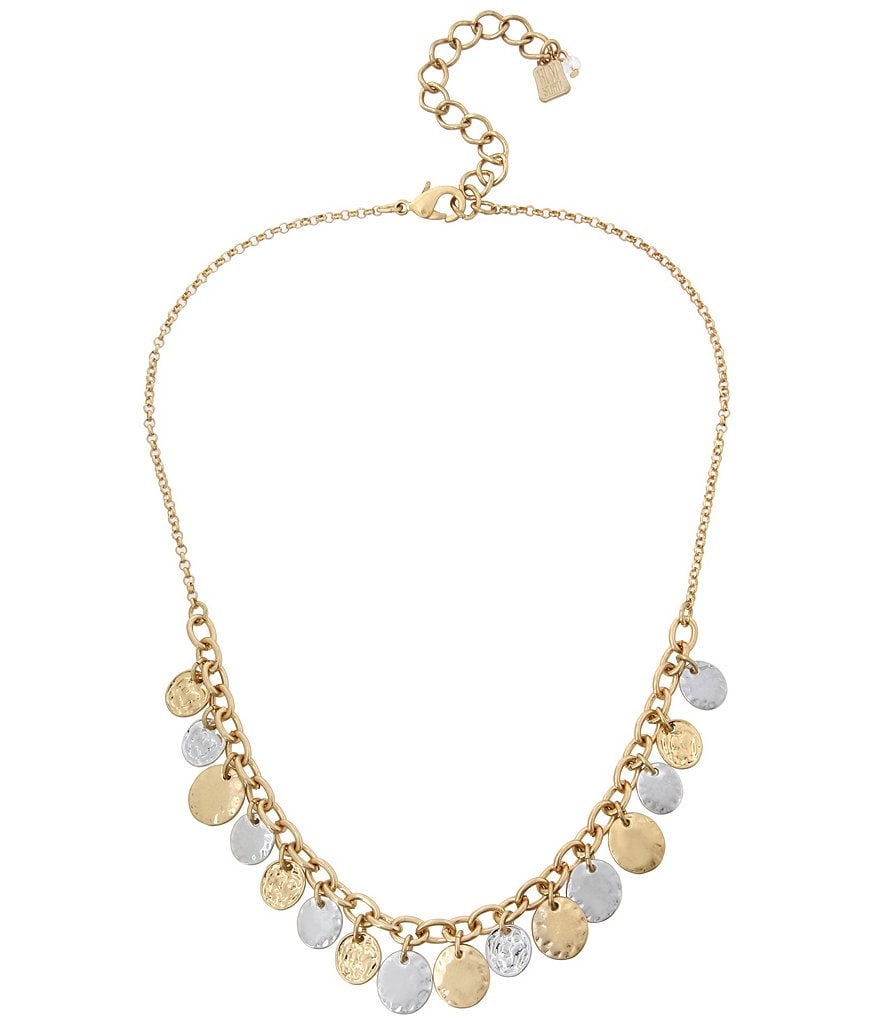 Robert Lee Morris Soho Shaky Coin Frontal Necklace