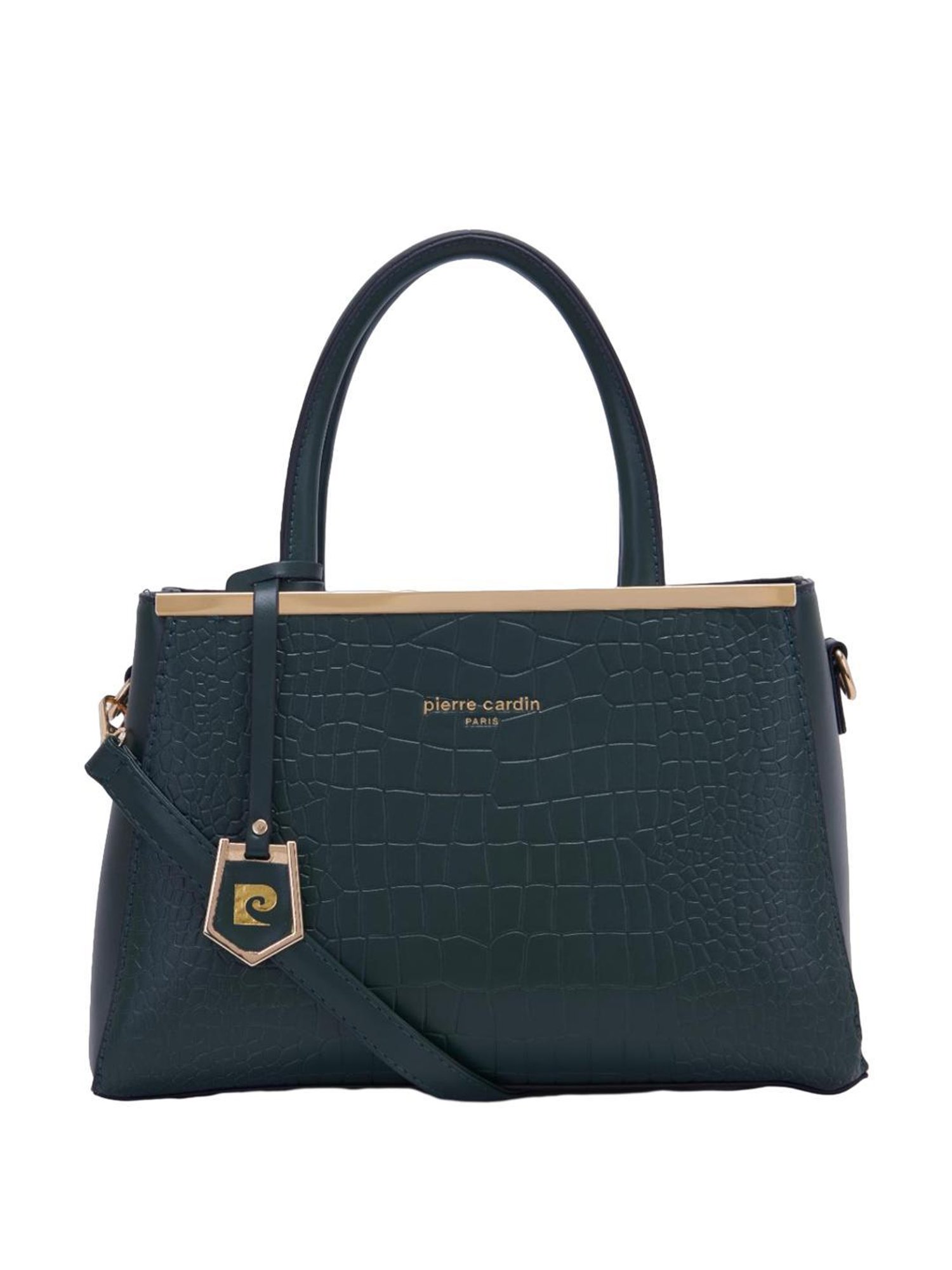 Pierre Cardin Light olive Solid Satchel Handbag