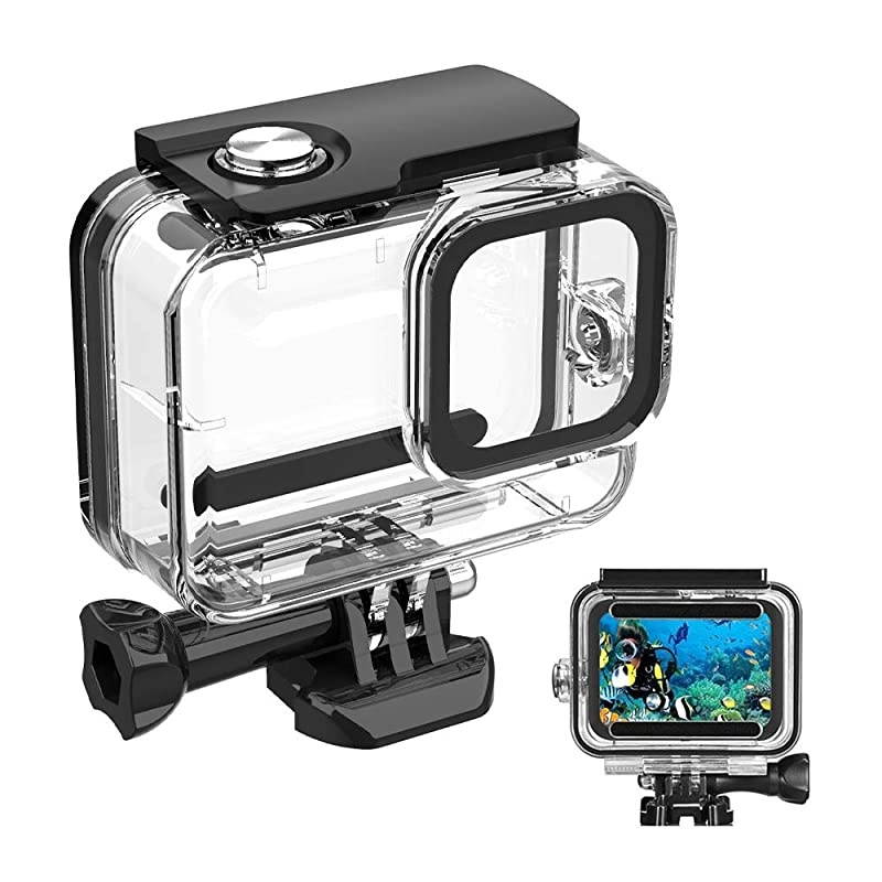 60M/ 196FT Waterproof Case for Gopro Hero 8 Housing,  Underwater Hero 8 Protective Housing Case Shell Bracket Gopro Hero8 Accessories, Diving Case for Go Pro Action Camera
