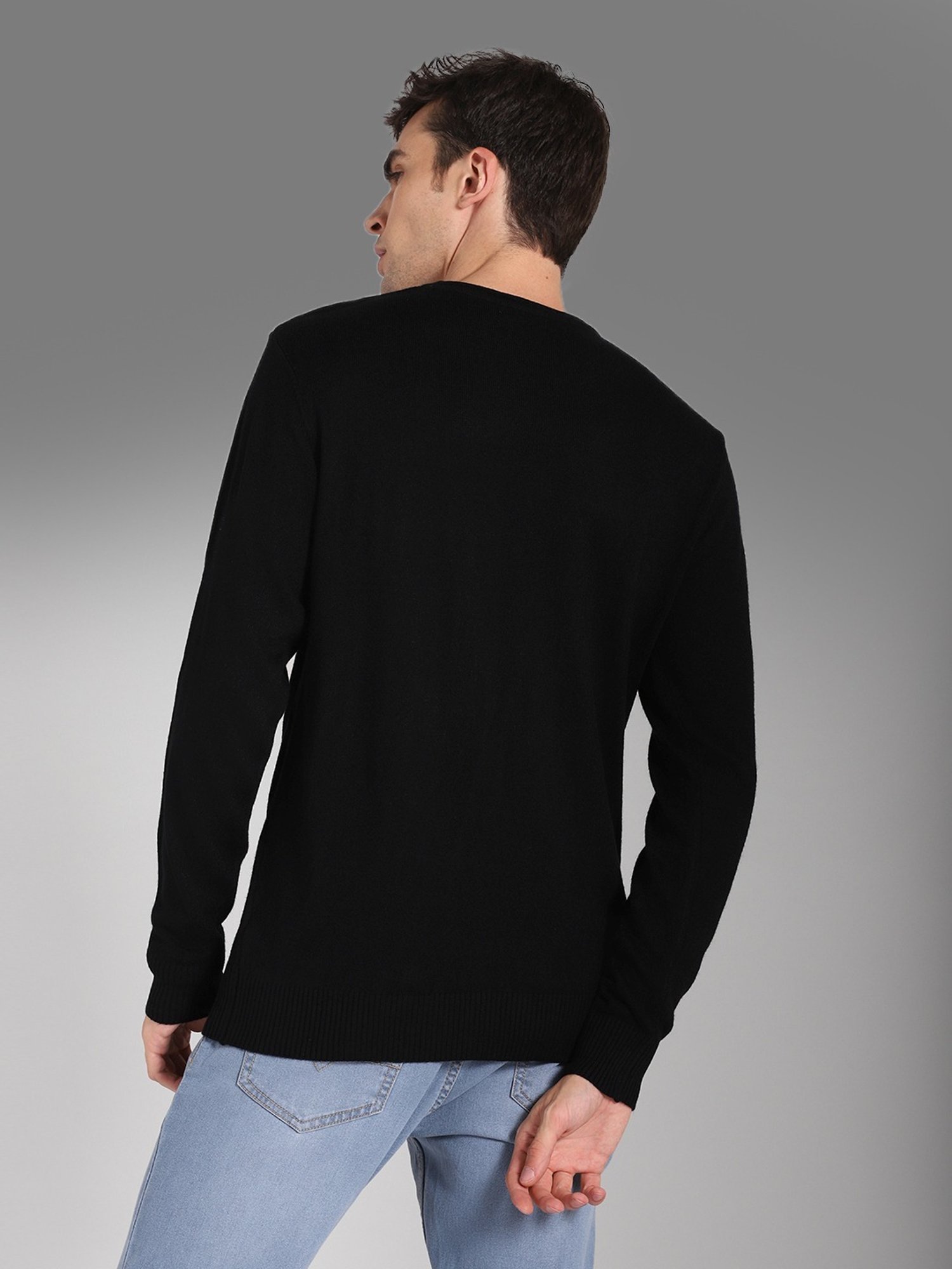 High Star Black Regular Fit Sweater