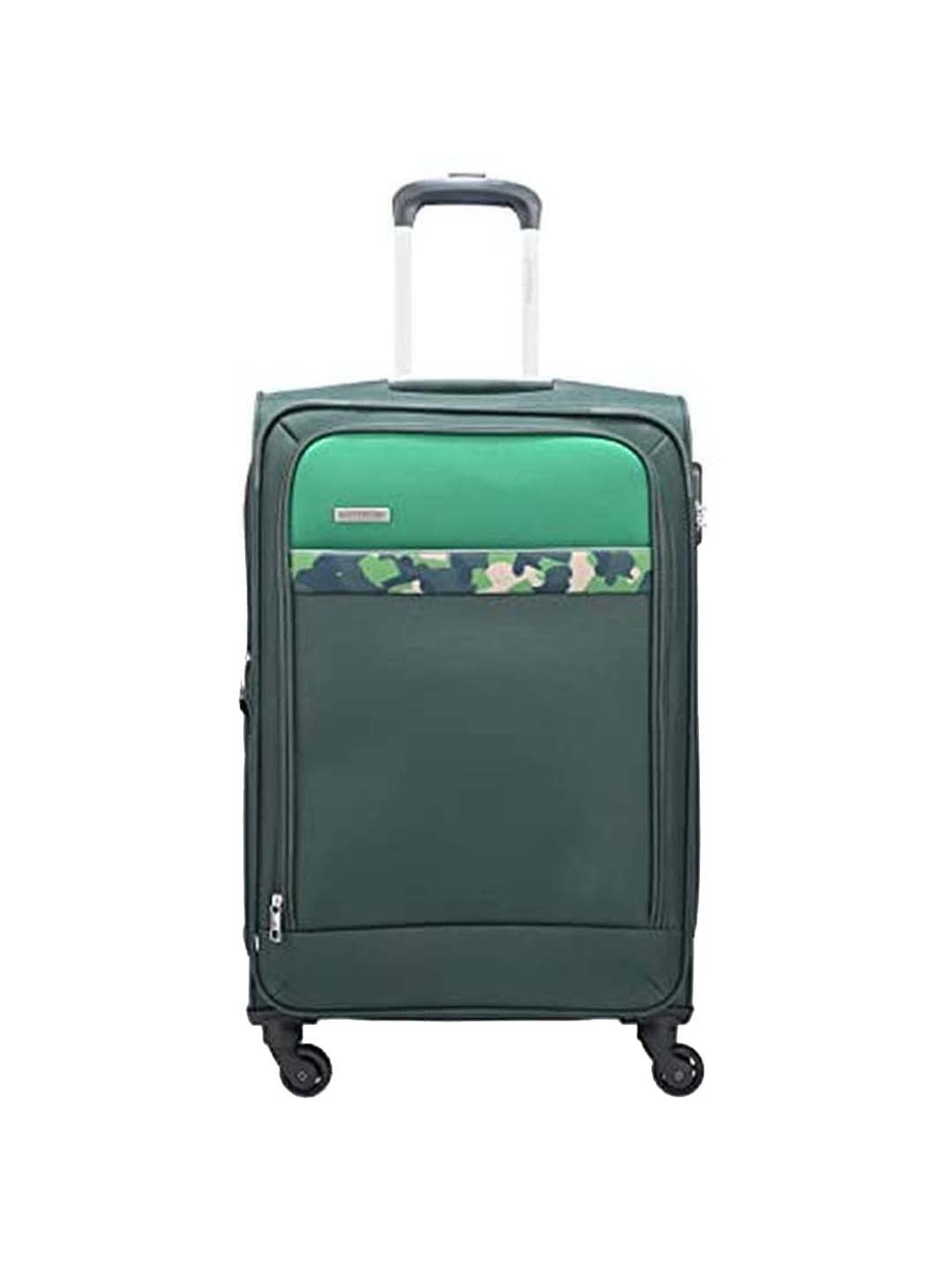 Aristocrat Commander Forest Green Solid Soft Medium Trolley Bag - 31 cm