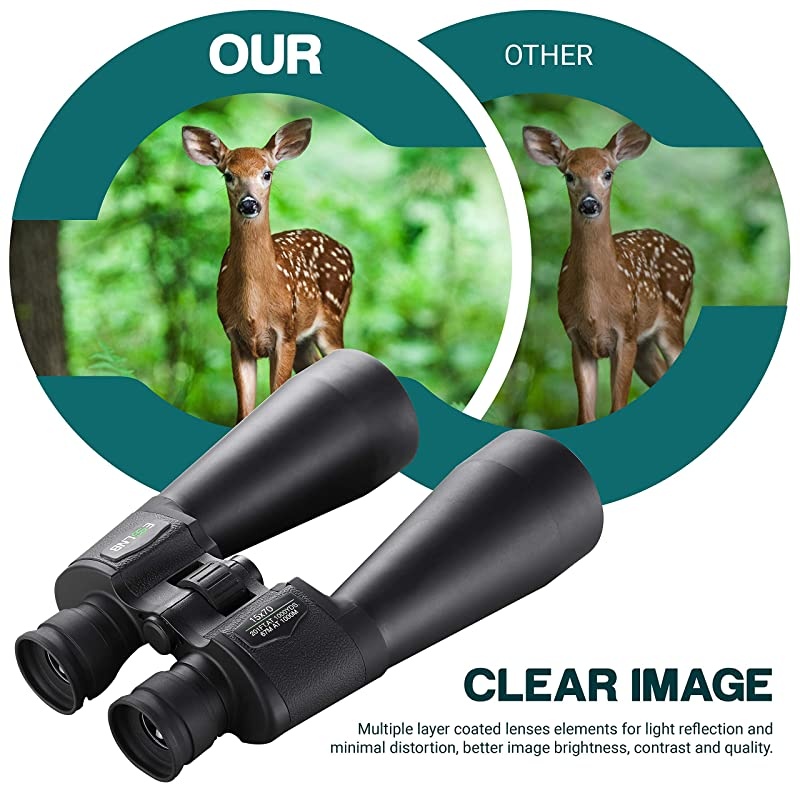 Giant Binoculars Astronomy 15X70 with Phone Adapter Tripod Adapter and Carrying Bag FMC Waterproof Binoculars for Adults Kids