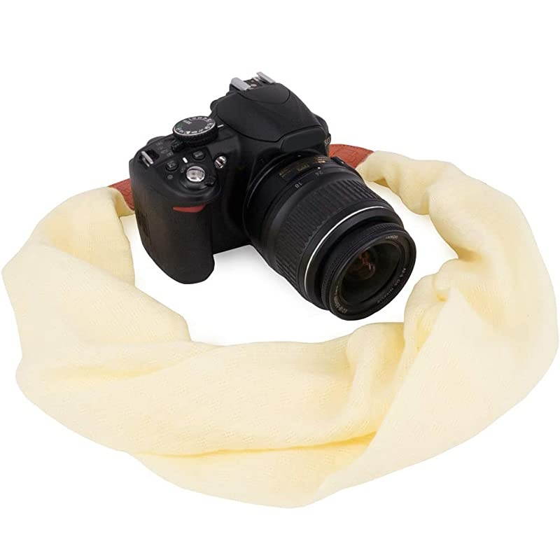 Soft Scarf Camera Neck Shoulder Strap Belt Compatible with All DSLRSLRDigital Camera DC Instant CameraPolaroid EtcYellow