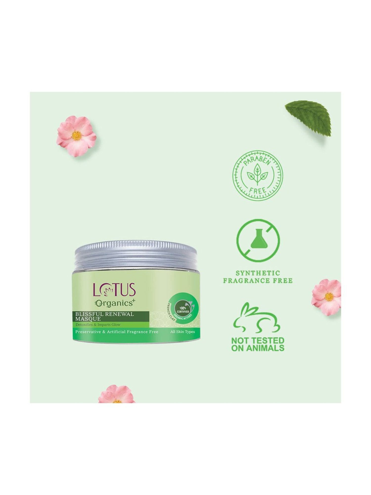 Lotus Organics+ Blissful Renewal Mask - 50 gm