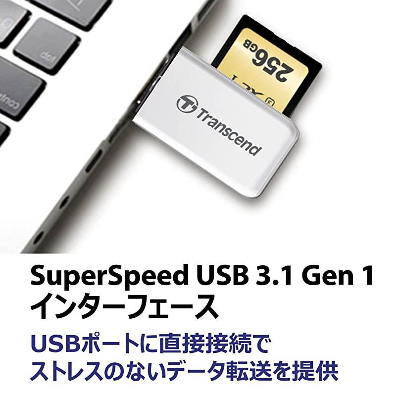 USB 30 SDHC SDXC microSDHC SDXC Card Reader TSRDF5W White