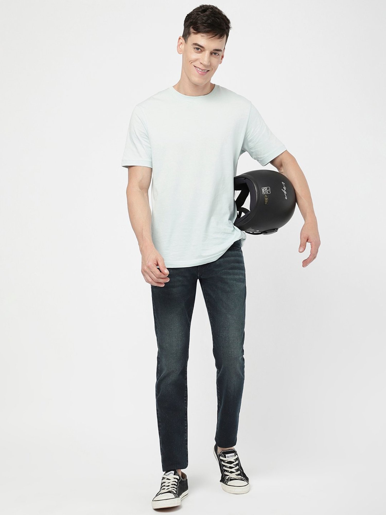 Passion Dark Blue Slim Fit Lightly Washed Jeans