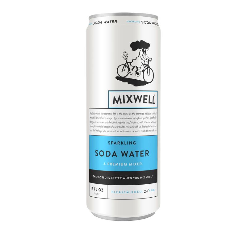 Mixwell Soda Water - 12 fl oz Can