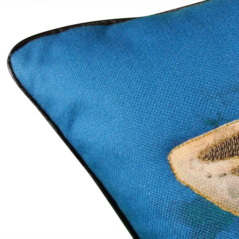 18"x18" Giraffe Reversible Square Pillow Blue - Edie@Home