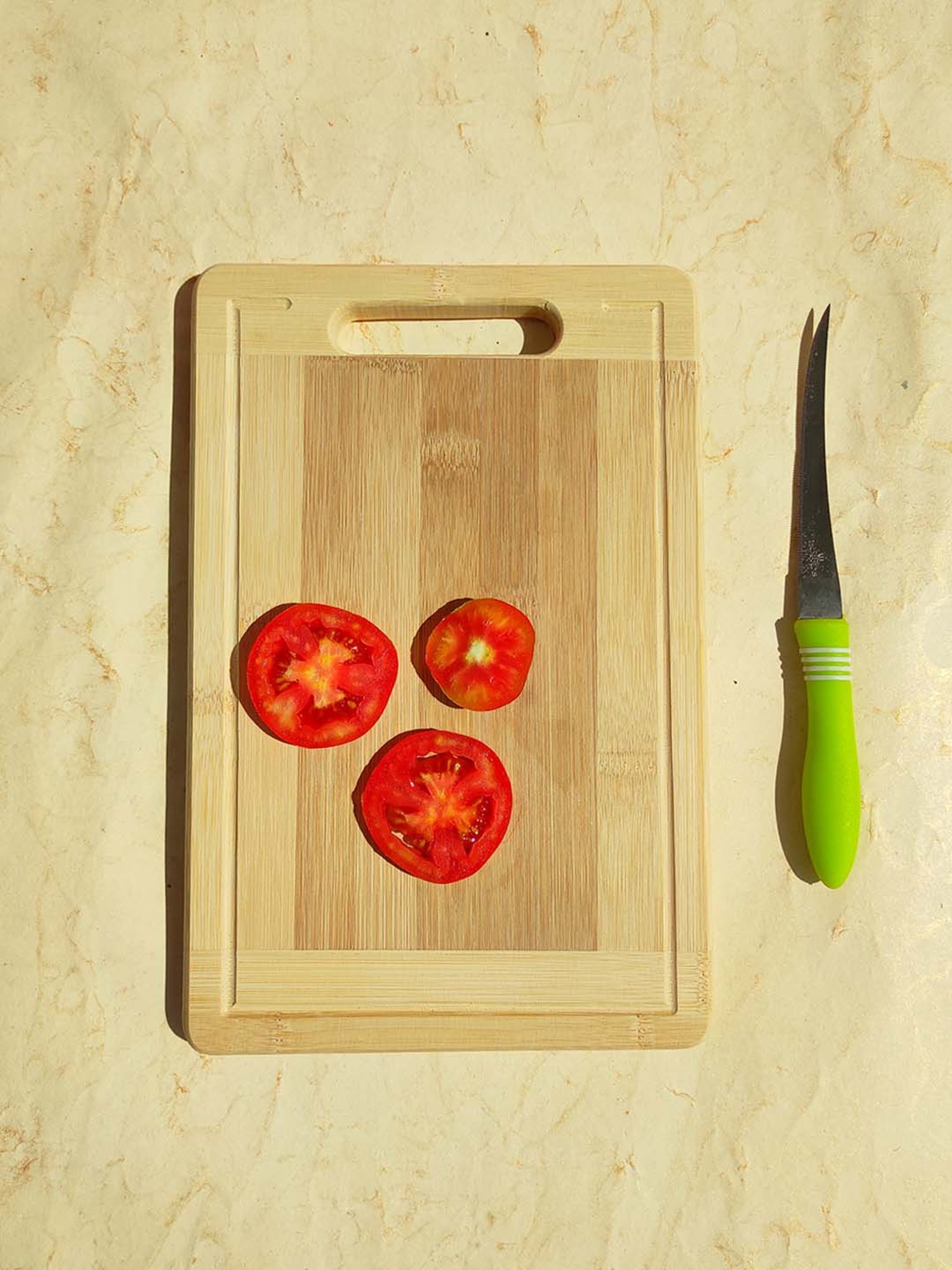 Crayton Beige & Brown Bamboo Chopping Board - Set of 1