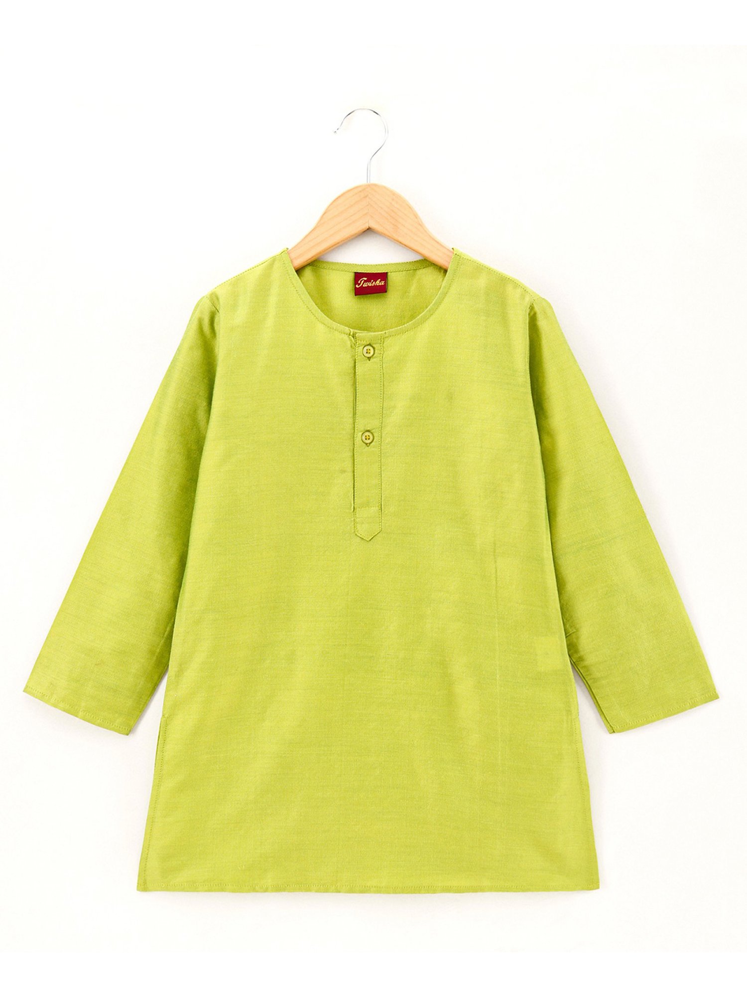 TWISHA Kids Green & White Floral Print Full Sleeves Kurta , Pyjamas with Jacket