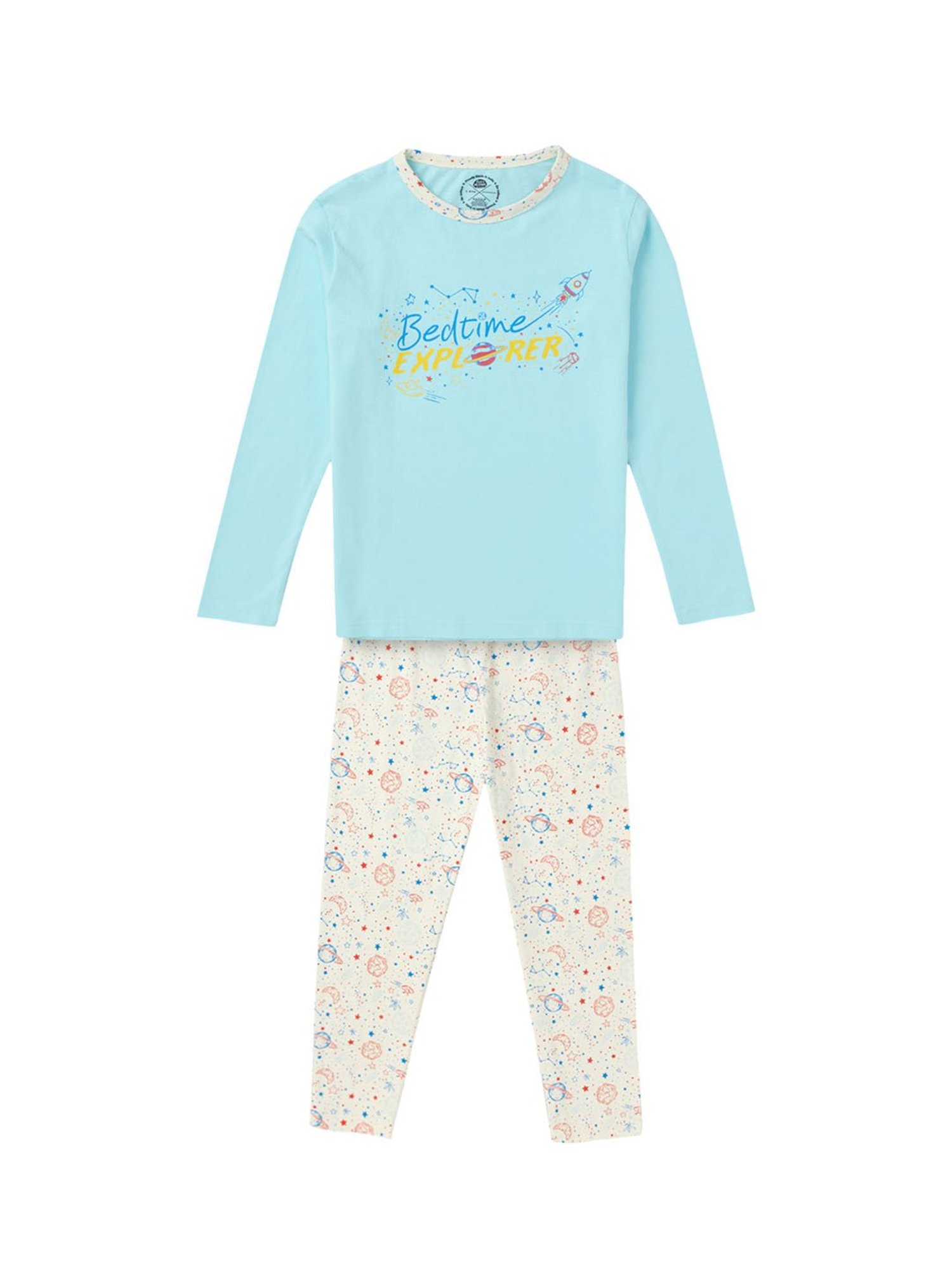 Cub McPaws Boys Multicolor Printed T-Shirt with Pyjamas