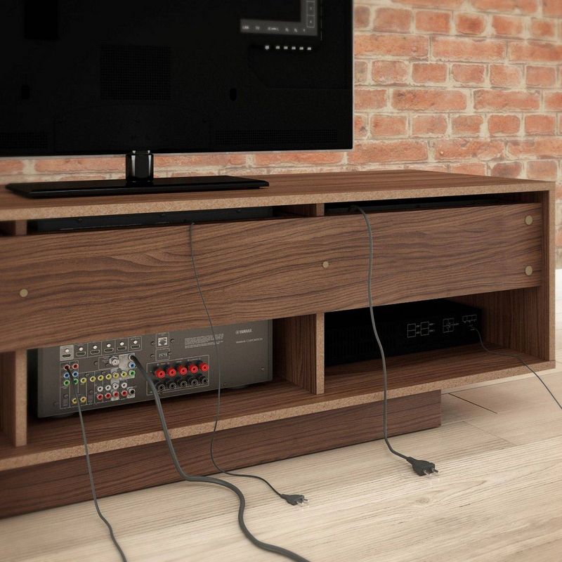 Sequence TV Stand for TVs up to 66" Walnut/White - Nexera