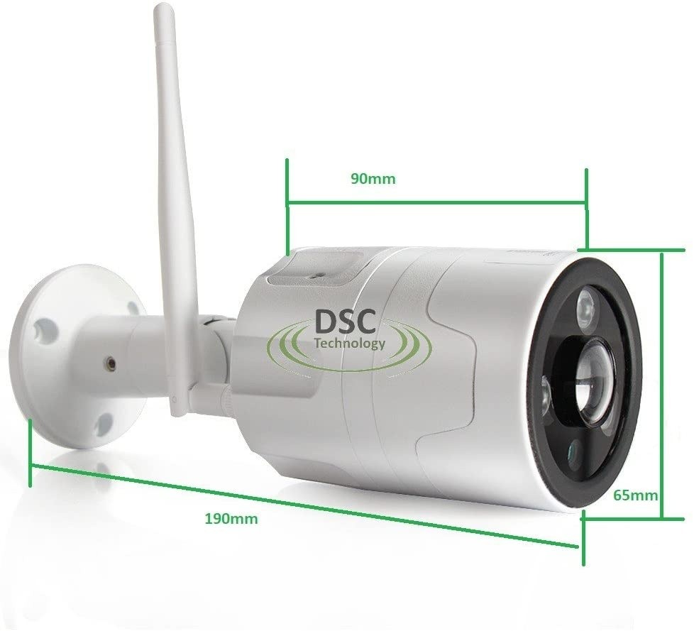 HD 1080P PoE Wireless Security Camera 180 Degree Fisheye Outdoor Bullet IP Camera Smart WiFi CCTV Security Camera with IR Night Vision,Two-Way Audio, Motion Detection, with 16GB SD Card Pre-Installed