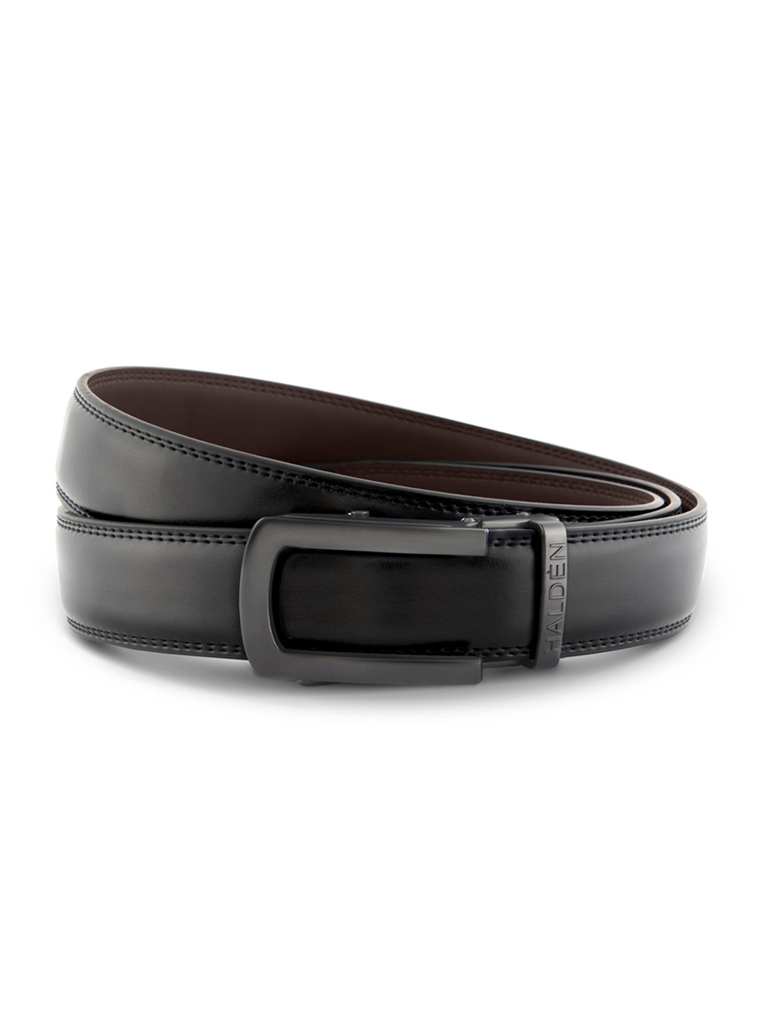 Halden Black Burley Formal Belt With Classic Black Matt Buckle