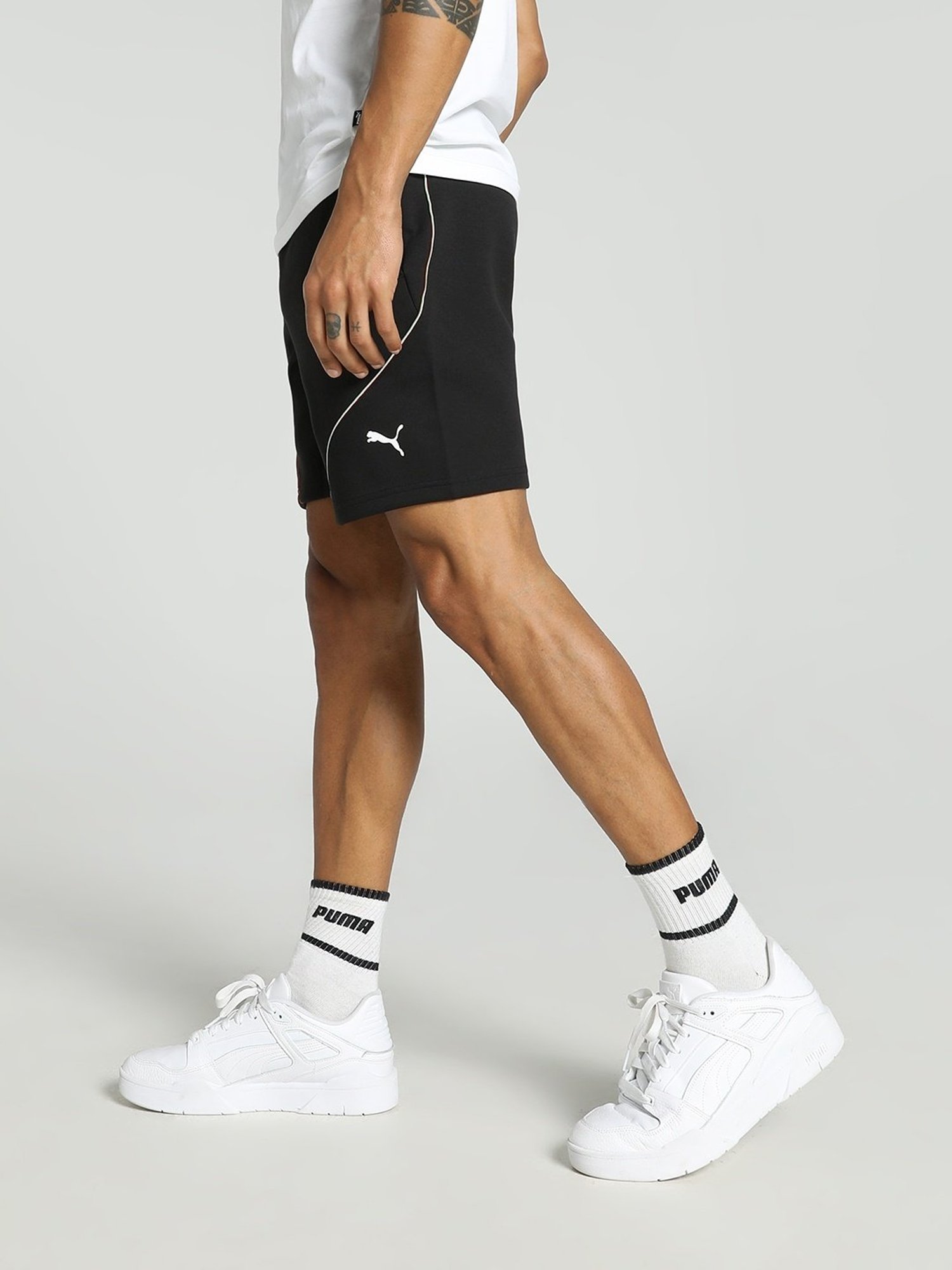 Puma Scuderia Ferrari Motorsport Black Regular Fit Sports Shorts