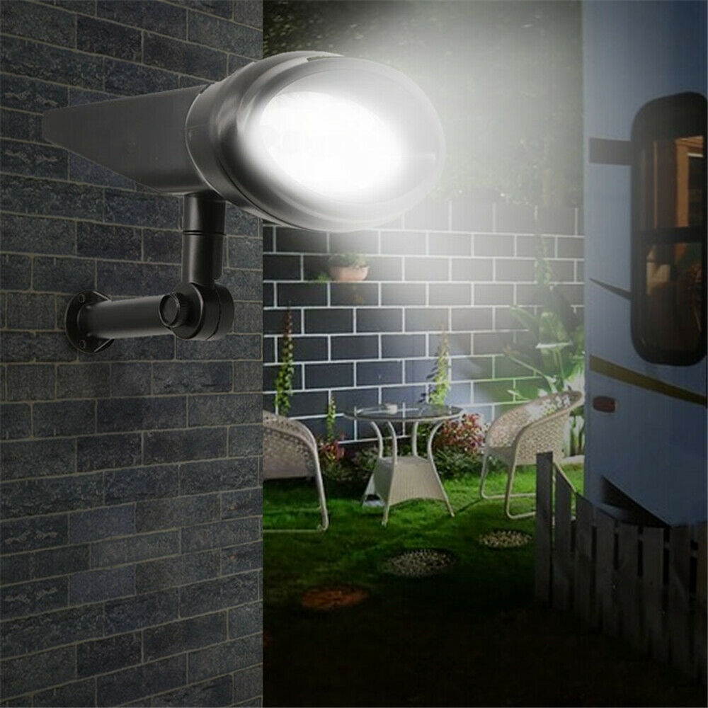 Solar Power 4 LED Spotlight Outdoor Garden Lamp Lawn Walkway Landscape Lights US