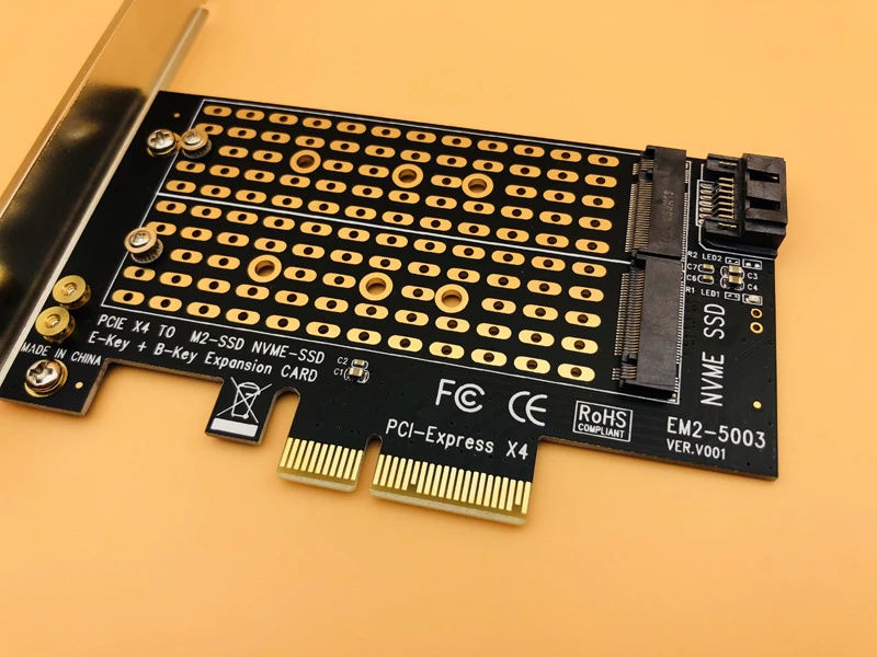 M.2 NVMe SSD PCIE X4 TO NGFF Adapter M Key B Key Dual Interface Card Support PCI Express 3.0 2230 2242 2260 2280 Size M2 SSD NEW
