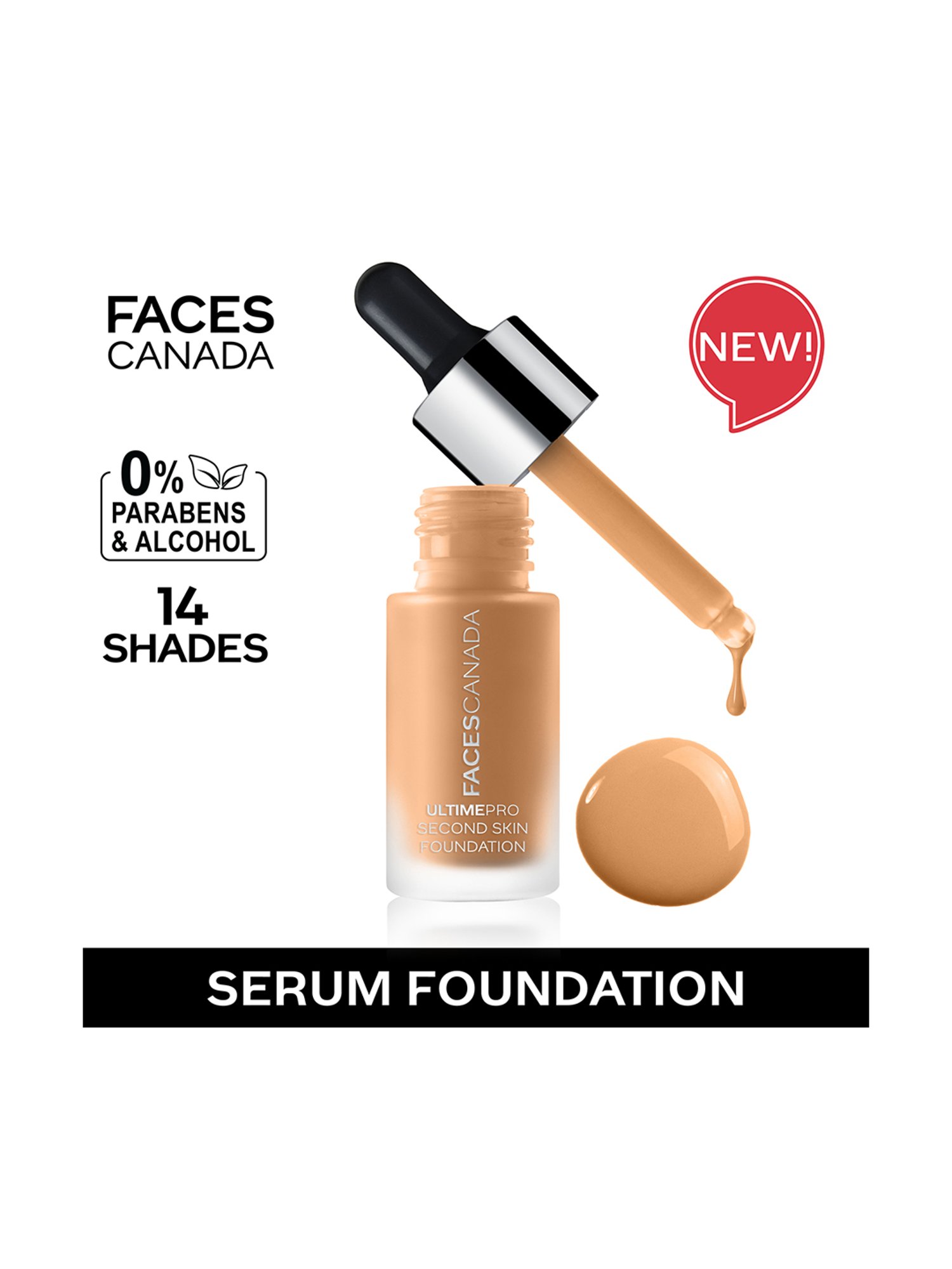 Faces Canada Ultime Pro Second Skin Foundation Medium Natural 022 - 15 ml
