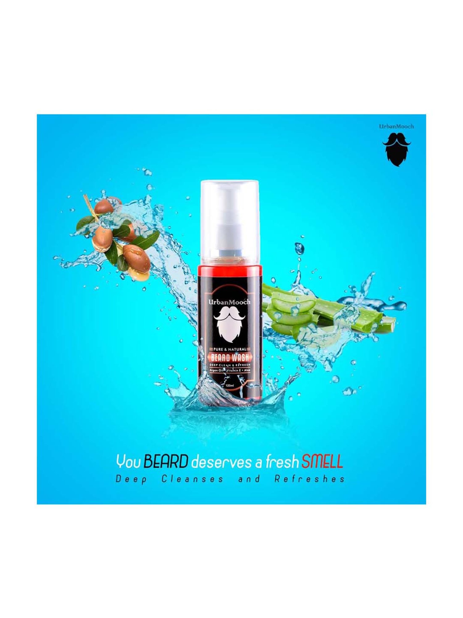 UrbanMooch Beard Shampoo for Soft & Silky Beard - 120 ml