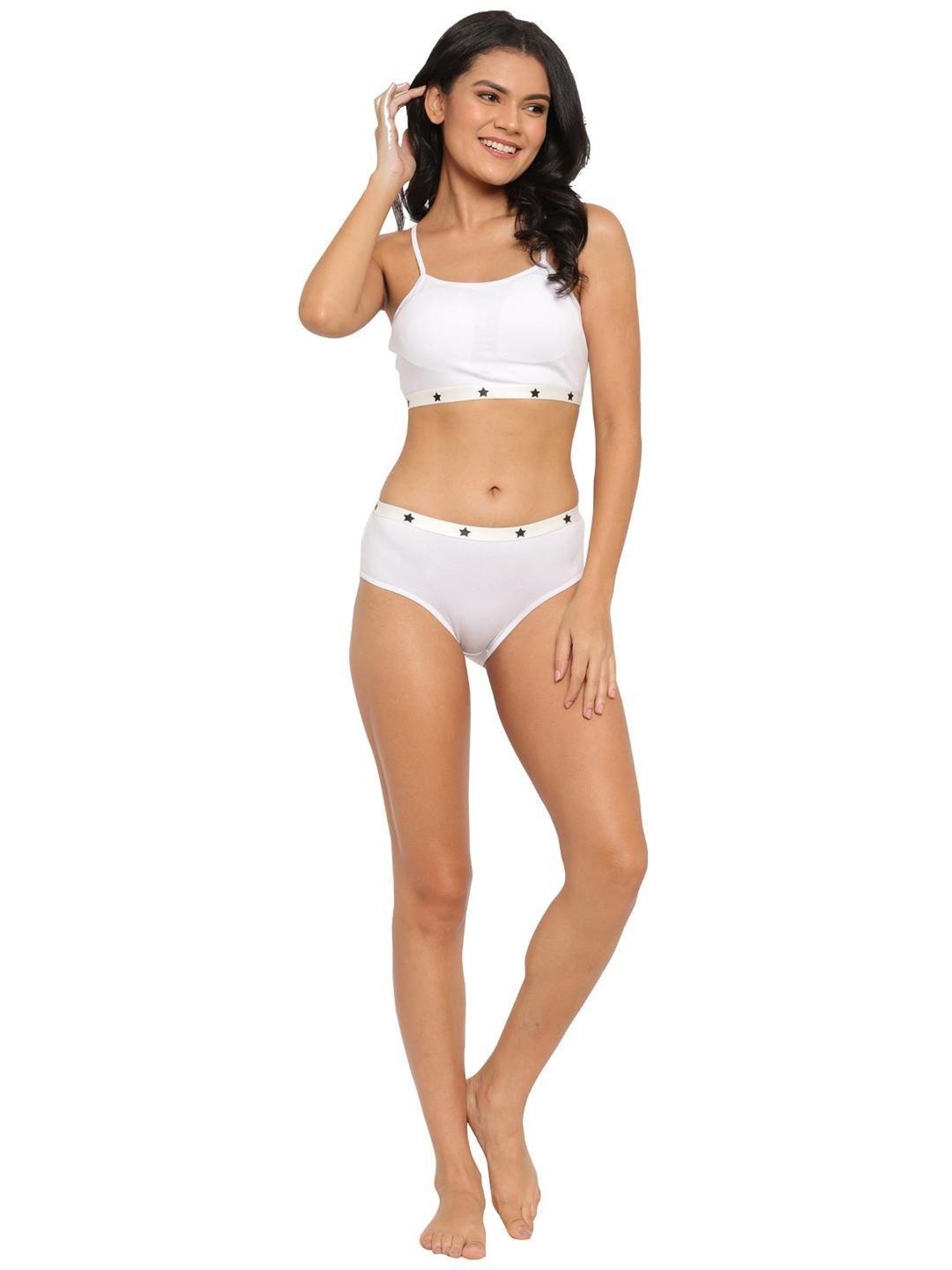 N-Gal White Padded Bralette Set