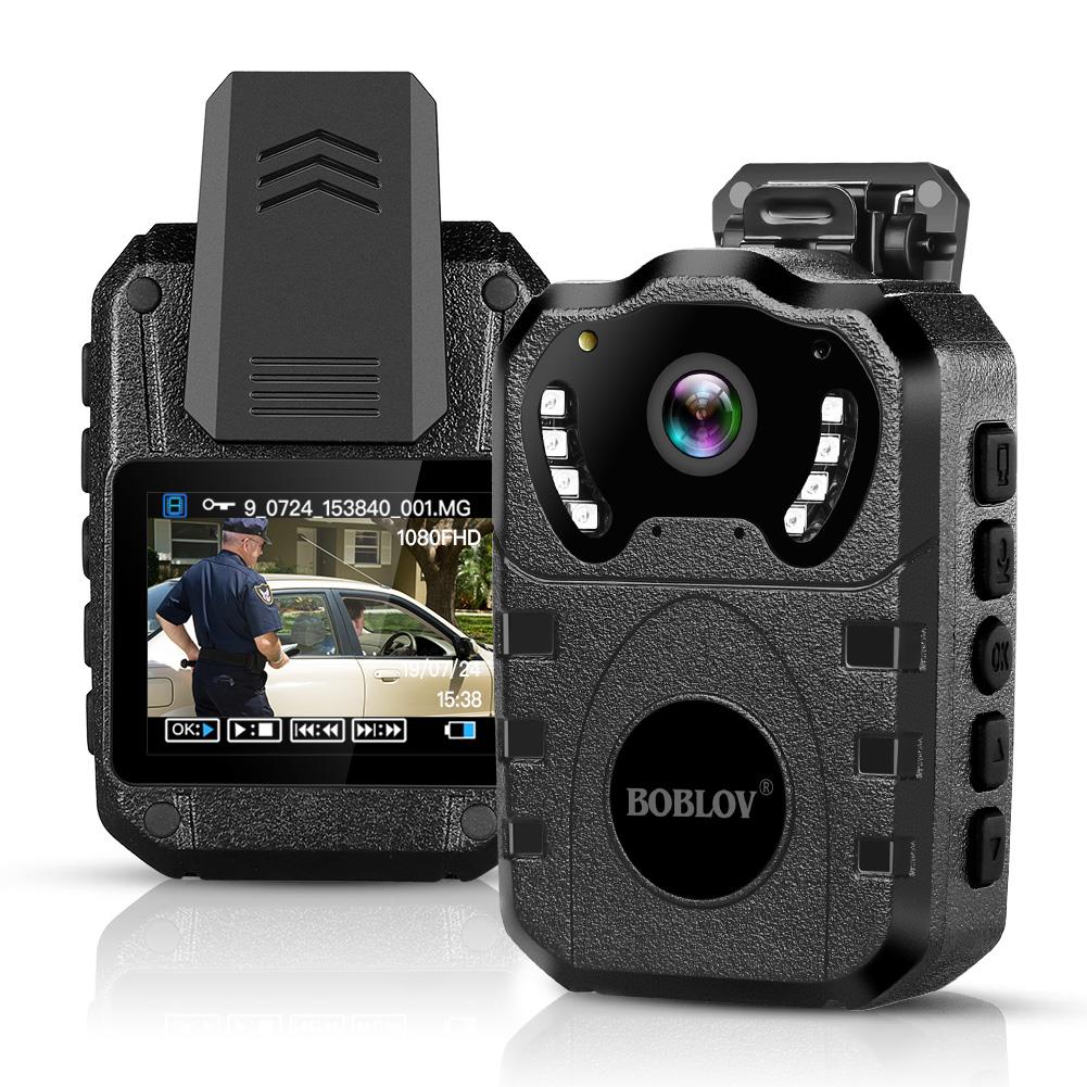 BOBLOV 1080P HD Body Worn Camera,Portable Multi-Functional 170&deg; IR Night Body Mounted Camer Vision DVR Video for Police Officers, Security Guards and More (Built in 64GB)