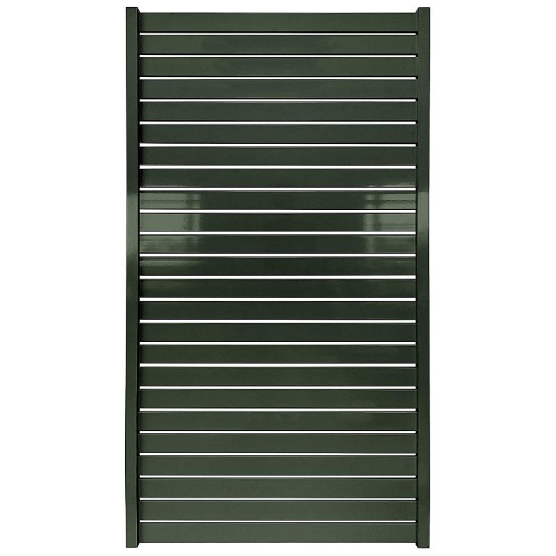 Plow & Hearth - Pewter Wrought Iron Fence - Outdoor Garden Edging with Decorative Design