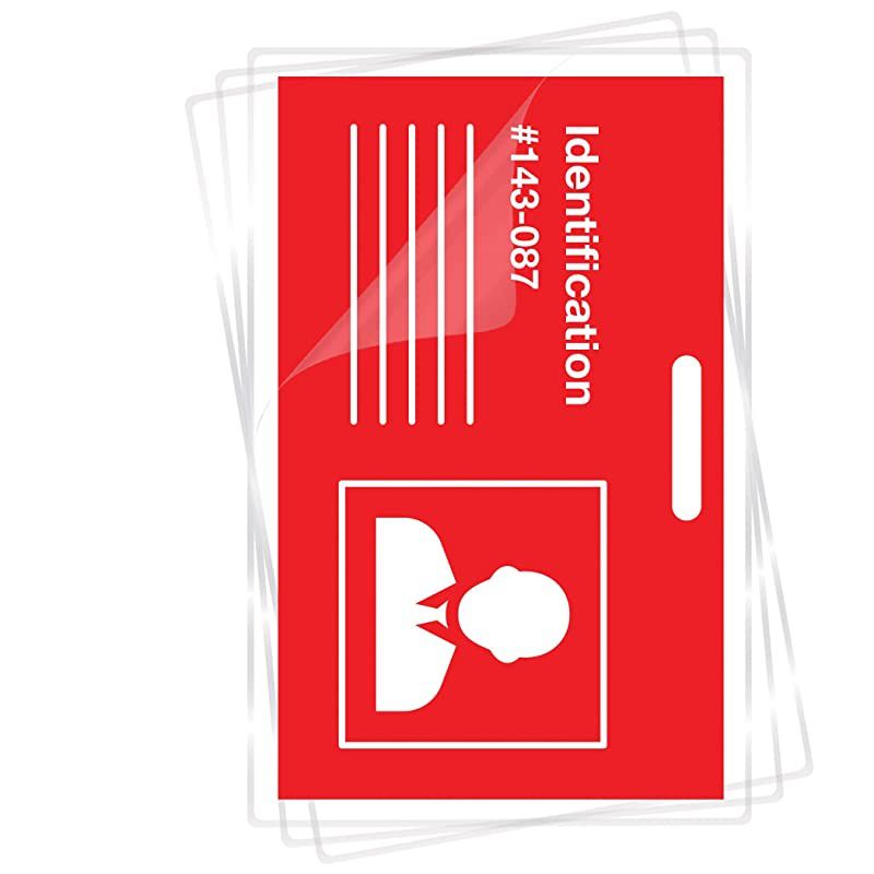 Laminating Pouches, Thermal, ID Tag Punched, 5 Mil, 100 Pack (52016)