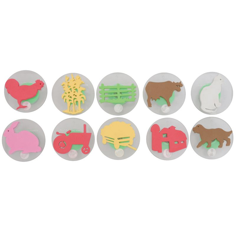 Ready 2 Learn Giant Stampers - Farm Adventure - Set of 10