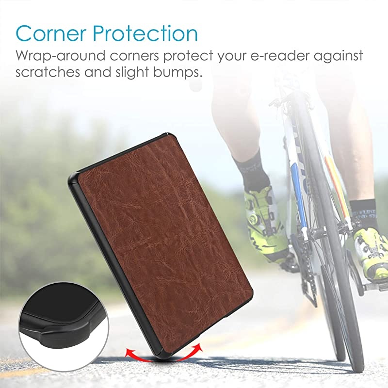 Slimshell Case for All-New Kindle (10th Generation, 2019 Release) - Lightweight Premium PU Leather Protective Cover with Auto Sleep/Wake (NOT Fit Kindle Paperwhite or Kindle 8th Gen), Black