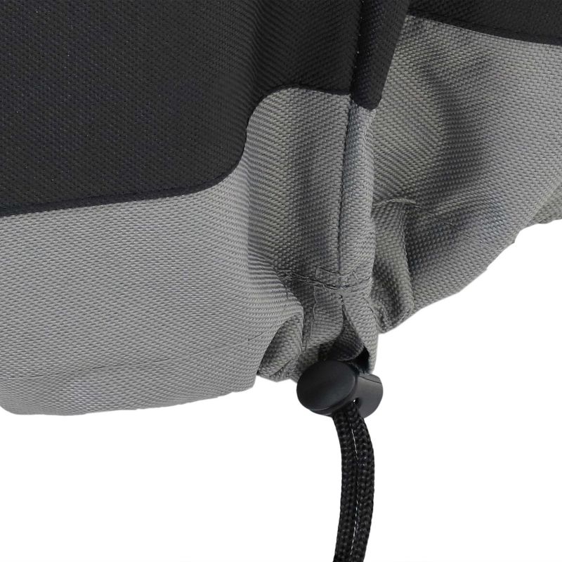 Sunnydaze Outdoor Heavy-Duty Weather-Resistant 300D Polyester Round 2-Tone Fire Pit Cover - 40" x 18" - Gray and Black