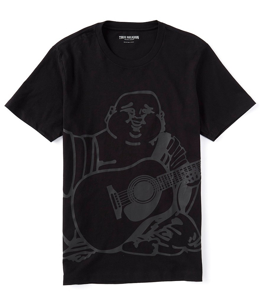 True Religion Short-Sleeve Oversize Buddha Logo Crew T-Shirt