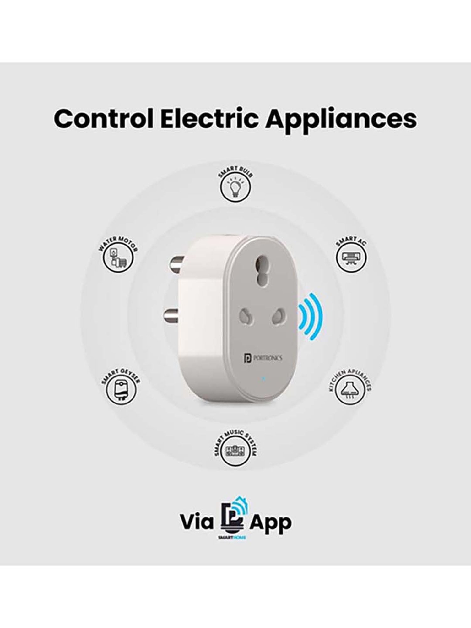 Portronics Splug 16 Wifi 16A Smart Plug (White)