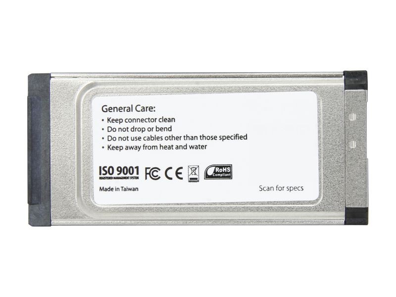 SA SATA3-EC200 6Gbps eSATA III 2 Ports ExpressCard