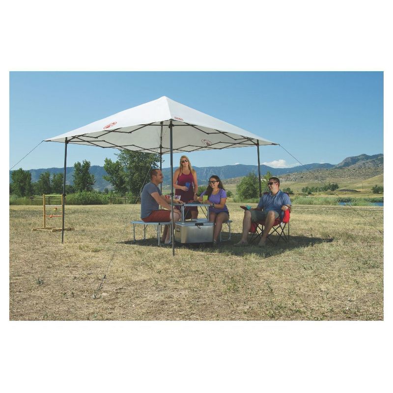 Caravan Canopy Domain 10 x 20 Foot Straight Leg Instant Canopy Tent Set, Black