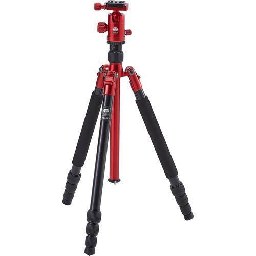 Sirui T-004X Aluminum Tripod with C-10S Ball Head, Red #SUT004XR