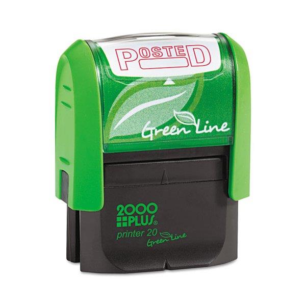 Cosco 035351 Red 1-1/2 x 9/16 2000 PLUS Green Line  Posted Message Stamp