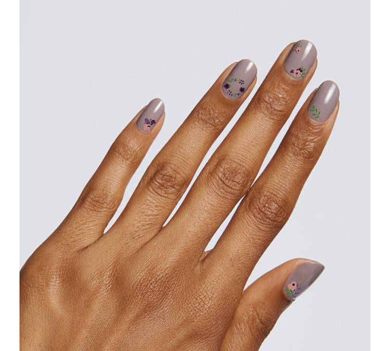 Olive & June Fall Florals Nail Art Stickers - 36ct