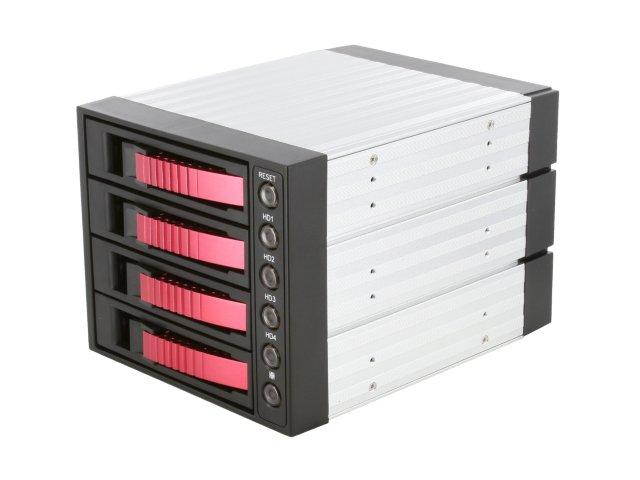 iStarUSA BPU-340SATA-RED 3x5.25" to 4x3.5" SAS/SATA 6.0 Gb/s Hot-Swap Cage