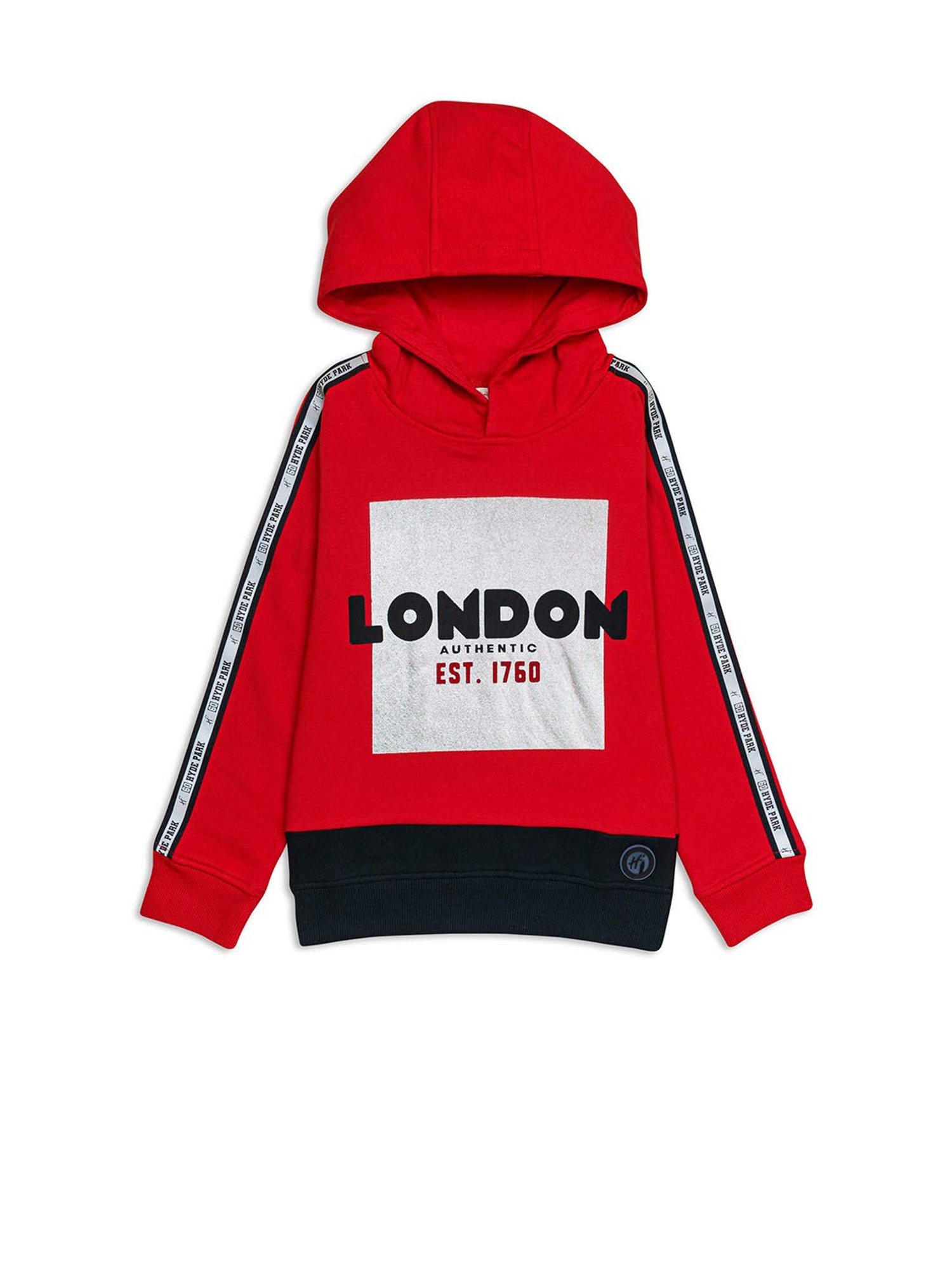 H by Hamleys Boys Red Printed Full Sleeves Sweatshirt