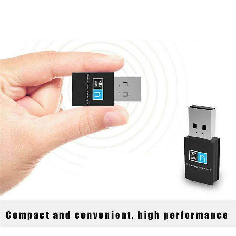 300Mbp USB WiFi Adapter for PC, 2.4GHz WiFi Dongle, WiFi USB, USB Wireless Adapter for Desktop/Laptop - Nano Size, Compatible with Windows Vista/XP/7/8/8.1/10, Mac OS