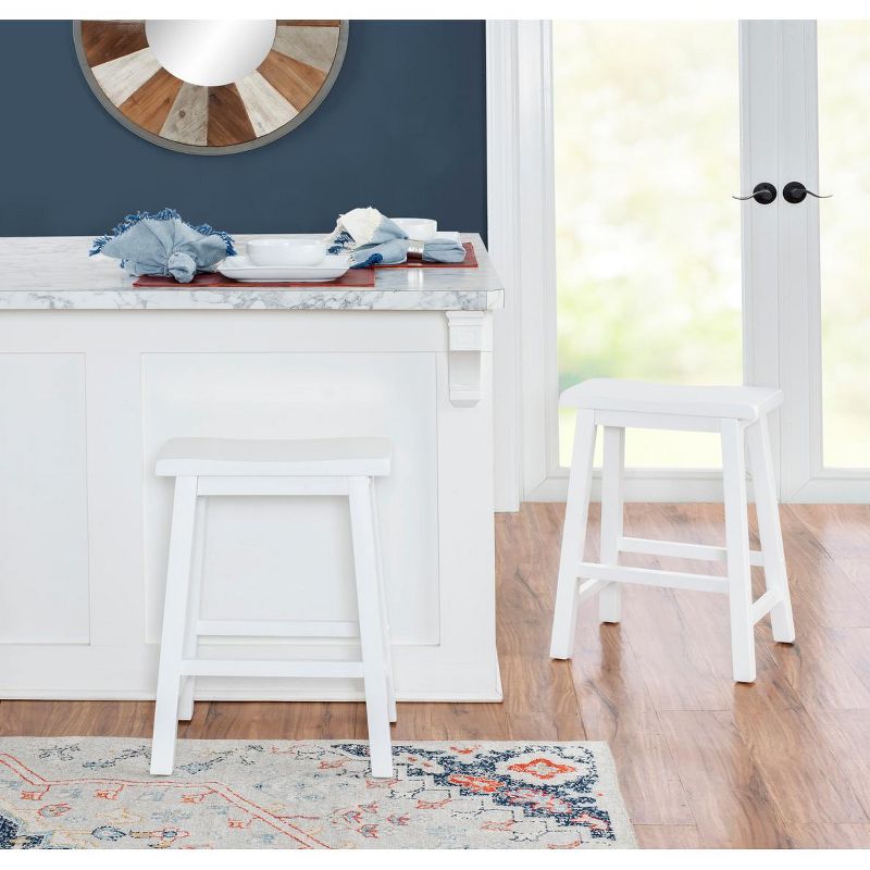 Powell Color Story Schoolhouse-Style Counter Stool Pure White