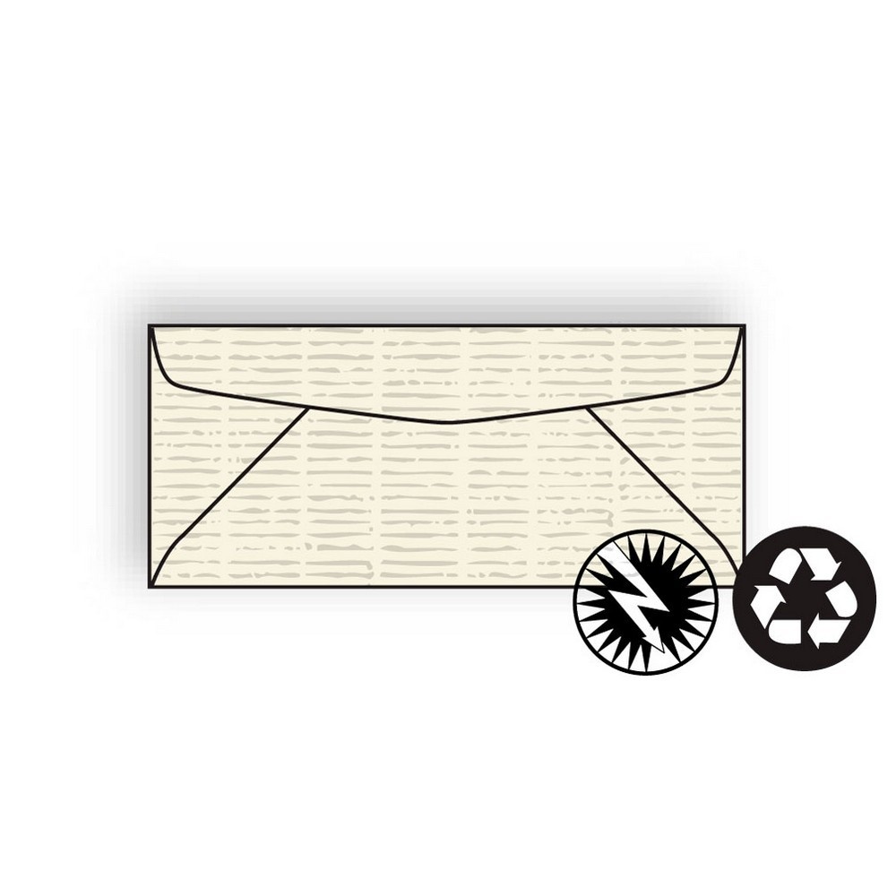 #10 Regular Business Envelopes, 4-1/8"x9-1/2", 24#, French Vanilla, Laid Imaging Finish, Diagonal Seam, (Box of 500)